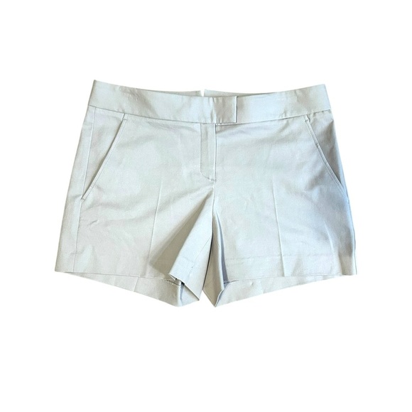 Theory Women's High Waist Cream Shorts Size 10 - Picture 1 of 8